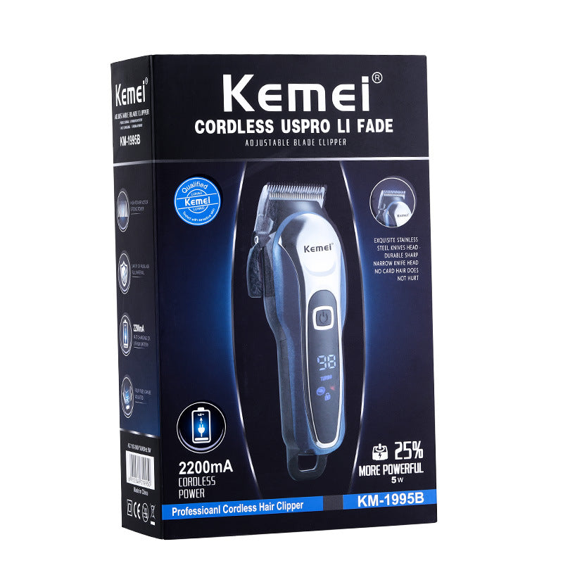 Kemei KM-1995B Retro Oil-head Electric Shaver with Long-lasting Lithium Battery