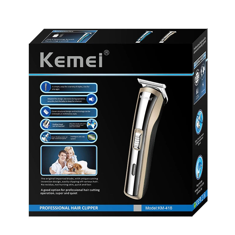 Kemei KM-418 Professional Electric Hair Clipper for Salon Shaving