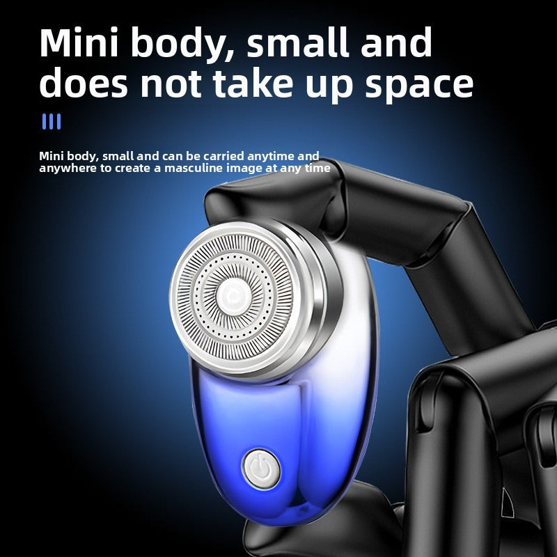 Kemei Cross-border's new mini electric shaver, compact and portable face washing shaver Mini Steel Cannon