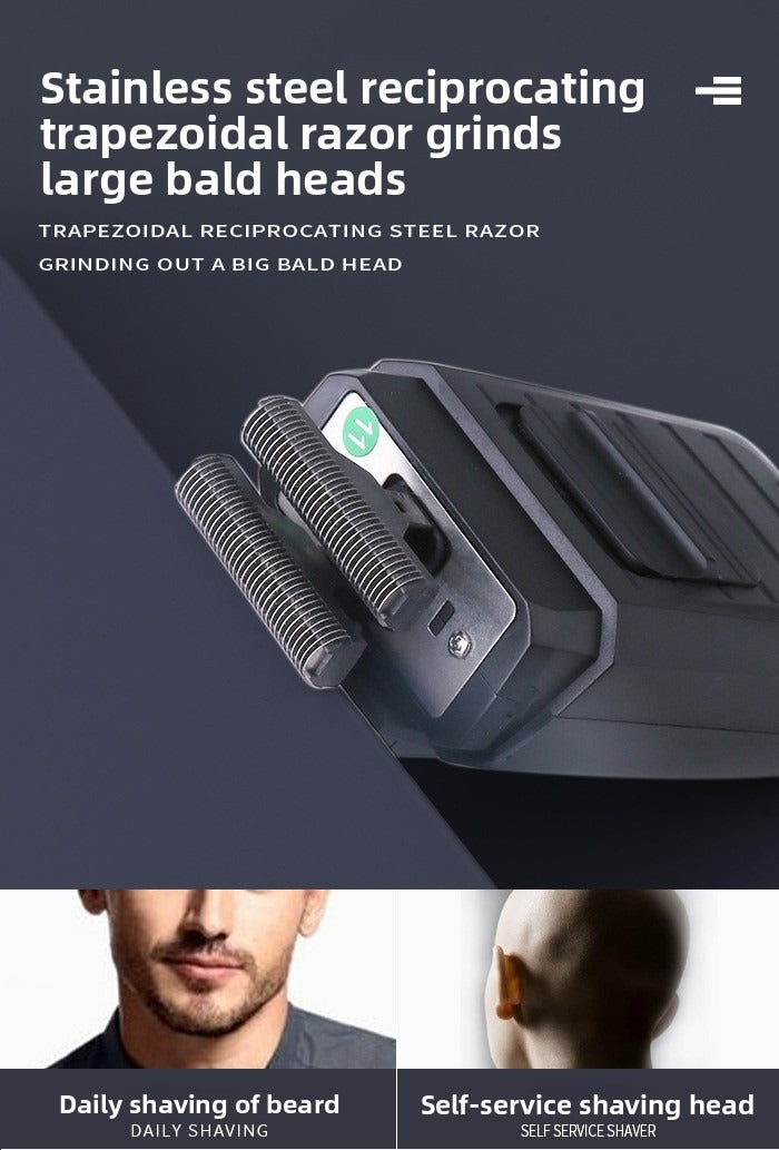 KEMEI KM-1102 reciprocating double-mesh shaver, bald shaver, sideburn shaver, razor