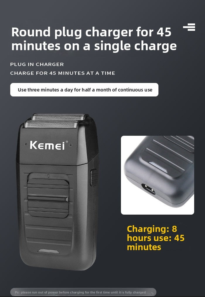KEMEI KM-1102 reciprocating double-mesh shaver, bald shaver, sideburn shaver, razor