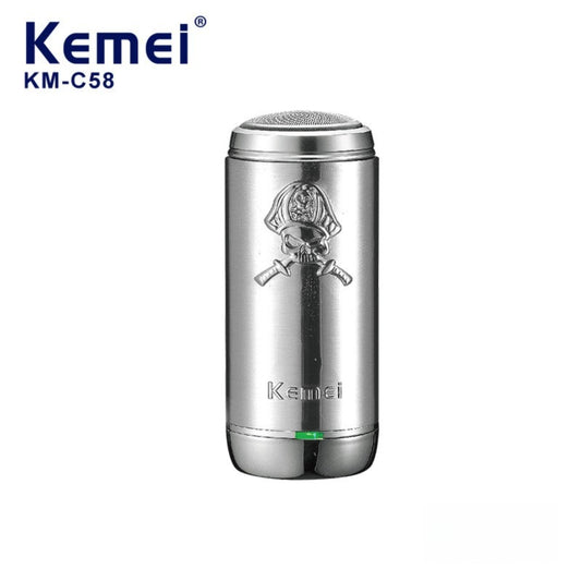 Cross-border Kemei Mini Steel Gun Razor, electric portable mini, fast charging, Long battery life, detachable blade mesh