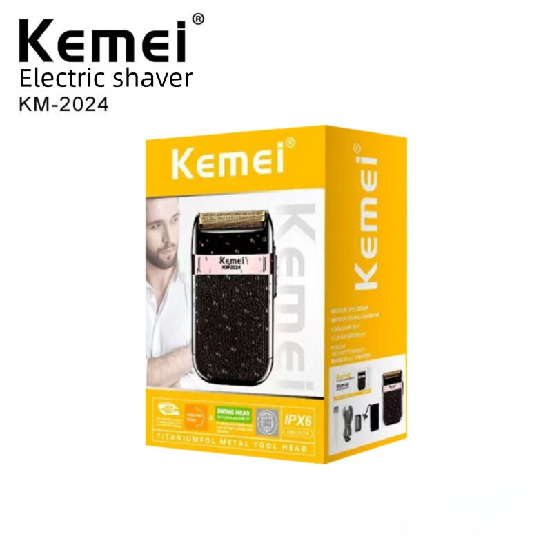 KEMEI KM-2024 Mini Portable Rechargeable Beard Razor Travel Razor