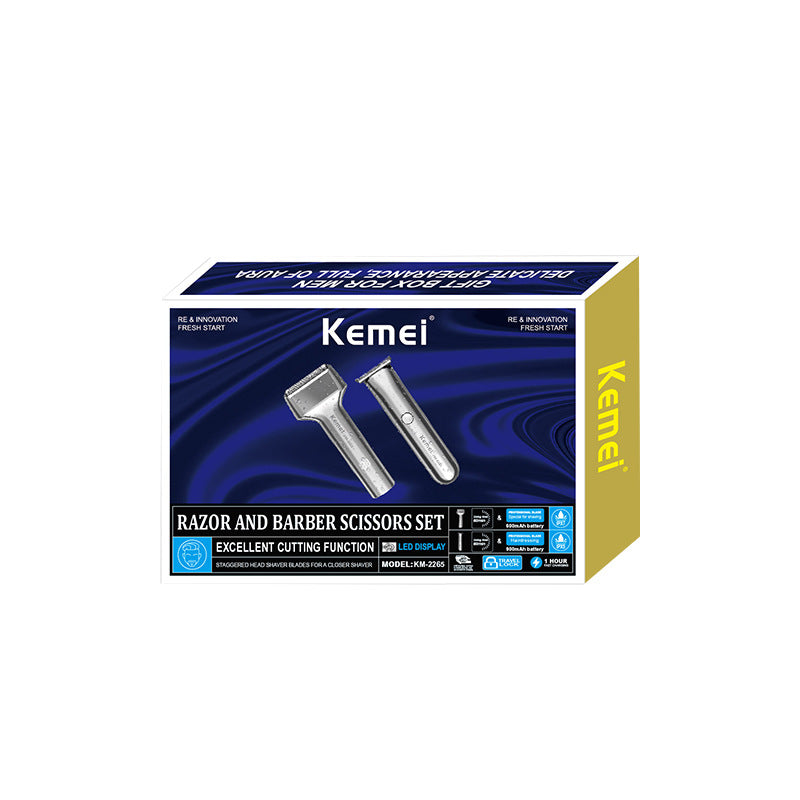 Kemei Washable 2-in-1 Electric Trimmer & Shaver with Digital Display