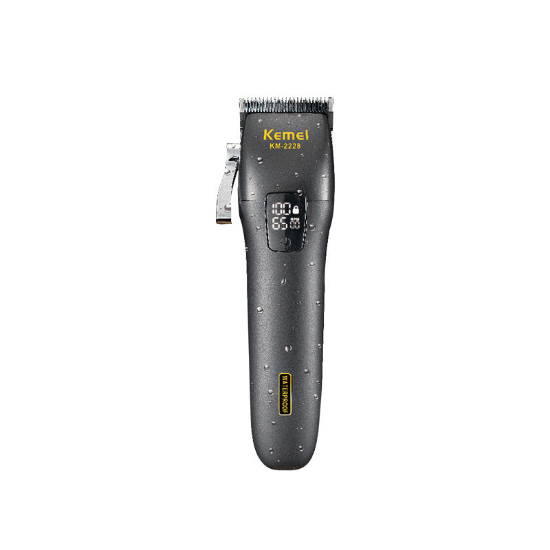 Kemei Digital Display Washable Hair Clippers - Prof Salon Haircut & Carving Tool