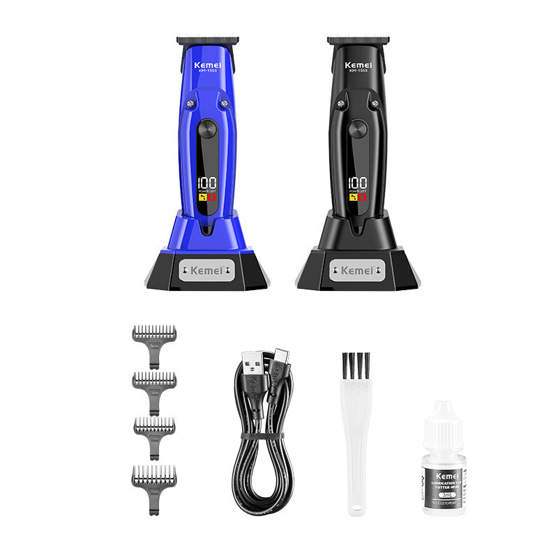 Kemei Professional Salon-Grade Smart Digital Clipper with Charging Base