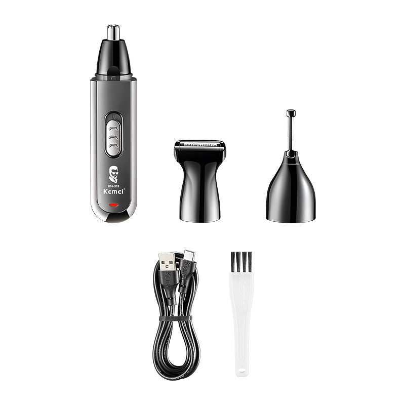 Kemei 3-in-1 Electric Trimmer for Eyebrows, Sideburns & Nose Hair