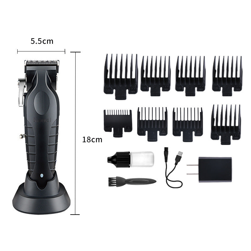 Kemei KM-2296 Cordless Hair Clipper with Charging Base - Salon & Home Electric Trimmer