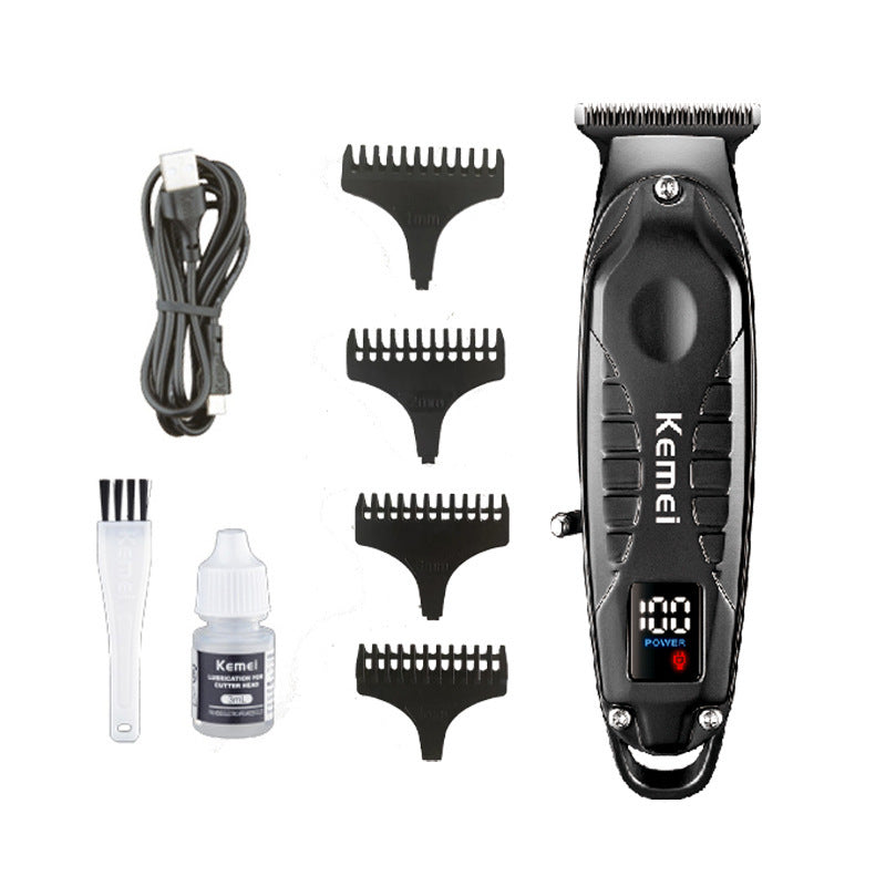 KEMEI KM-2288 Hair Clipper - Anti-Slip Grip & LED Display for Salon/Home Use