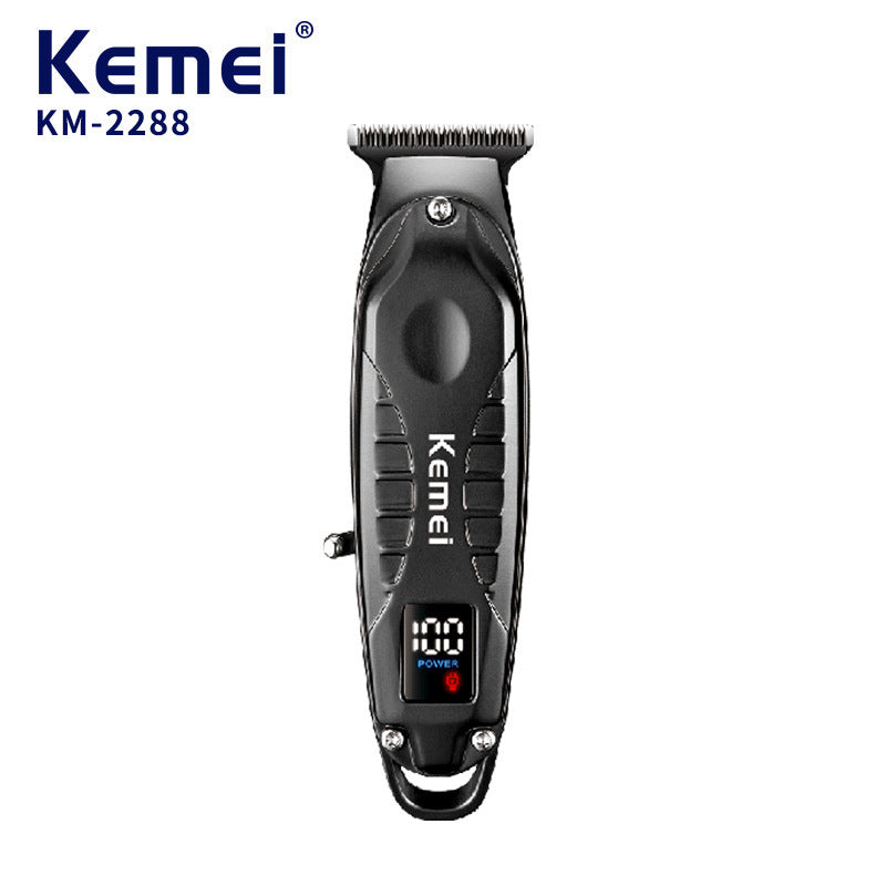 KEMEI KM-2288 Hair Clipper - Anti-Slip Grip & LED Display for Salon/Home Use
