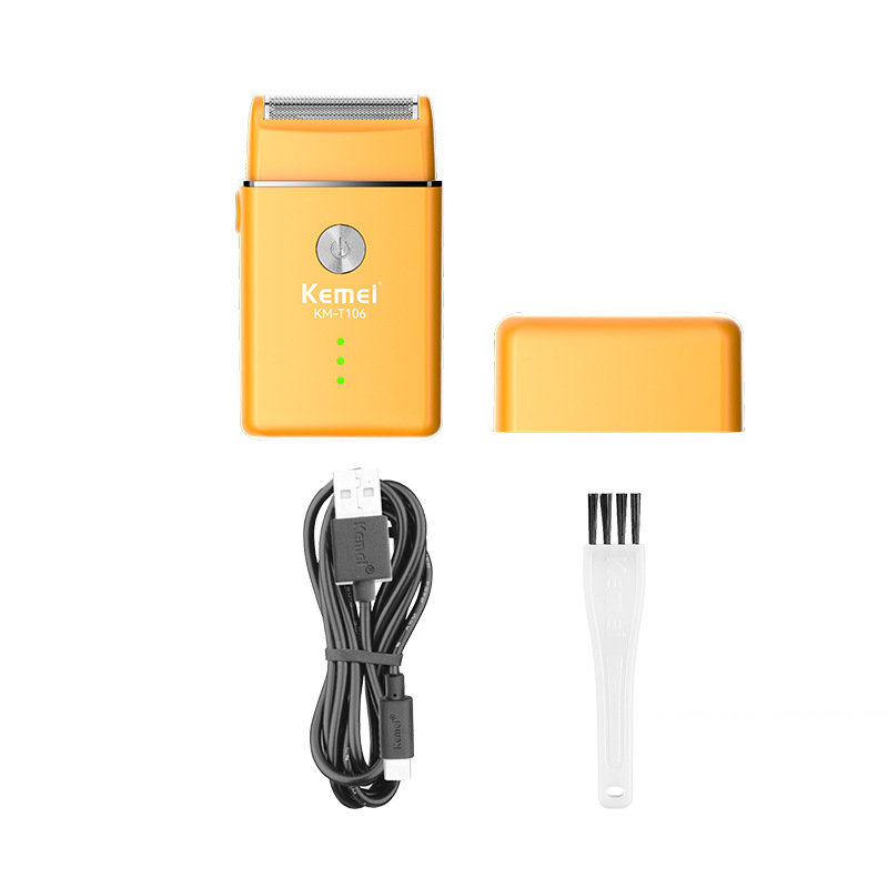 Kemei's best-selling portable fast-charging shaver, reciprocating electric single-mesh mini shaver, provides powerful and clean shaving