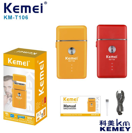 Kemei Mini Shaver - Fast Charge, Single Mesh & Powerful Clean
