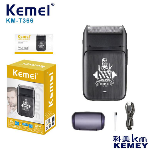 Kemei Mini Shaver - High Power, USB Rechargeable & Portable Design