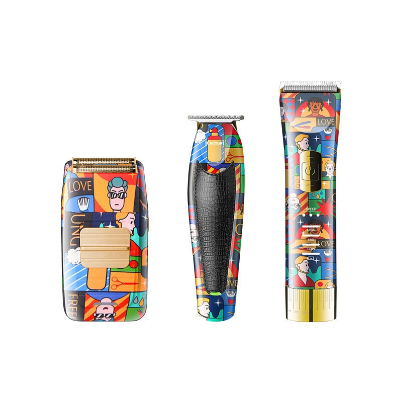 Kemei KM-PG1947 Salon Pro Electric Clipper Silent Oil Carving