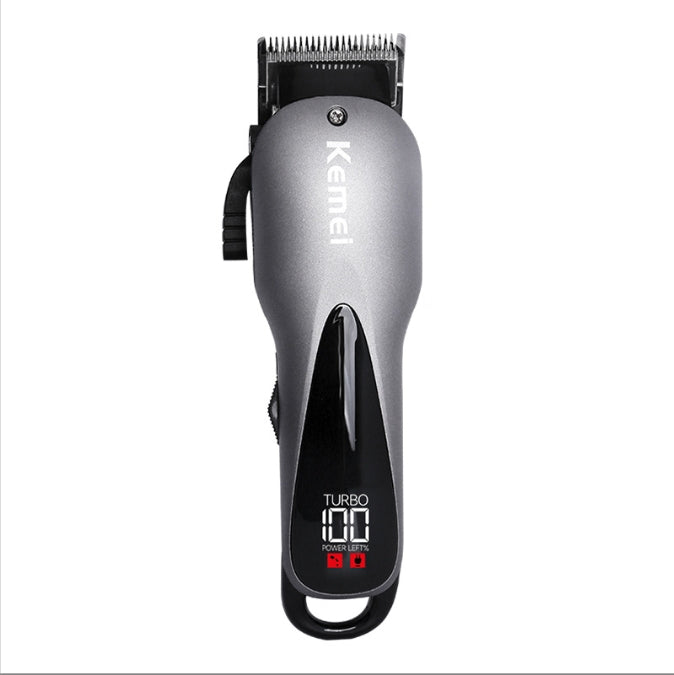 Kemei KM-1929 LCD Hair Clipper - Fast Charge, Engraving Blades, Exclusive Global Model