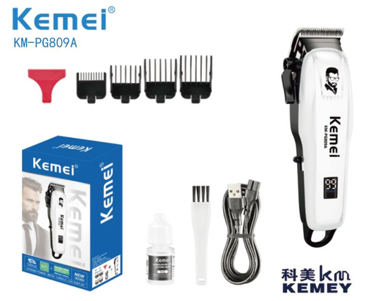 Kemei Professional Electric Clipper with LCD Display - Salon & Home Precision Cutting