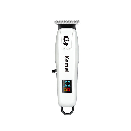 Kemei Pro Mini Hair Clipper - LCD Display & Salon Shears