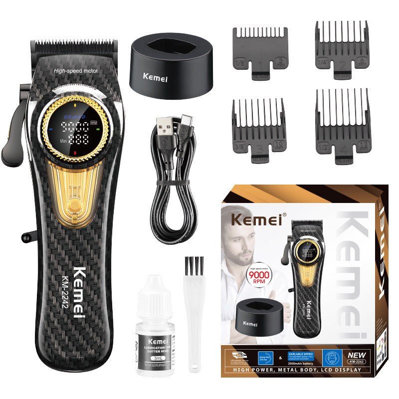 KM-2242 Professional Electric Hair Clipper & Trimmer - High-Torque Oil-Enhanced Head
