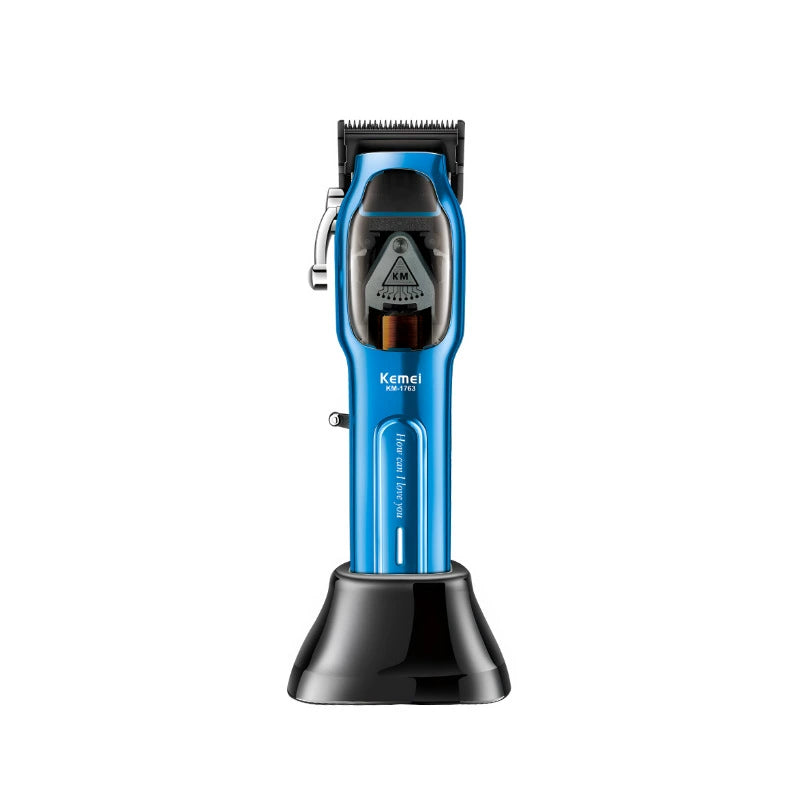 Kemei High-Power Clipper - Adjustable Blades, USB Fast Charge & Push-Cut