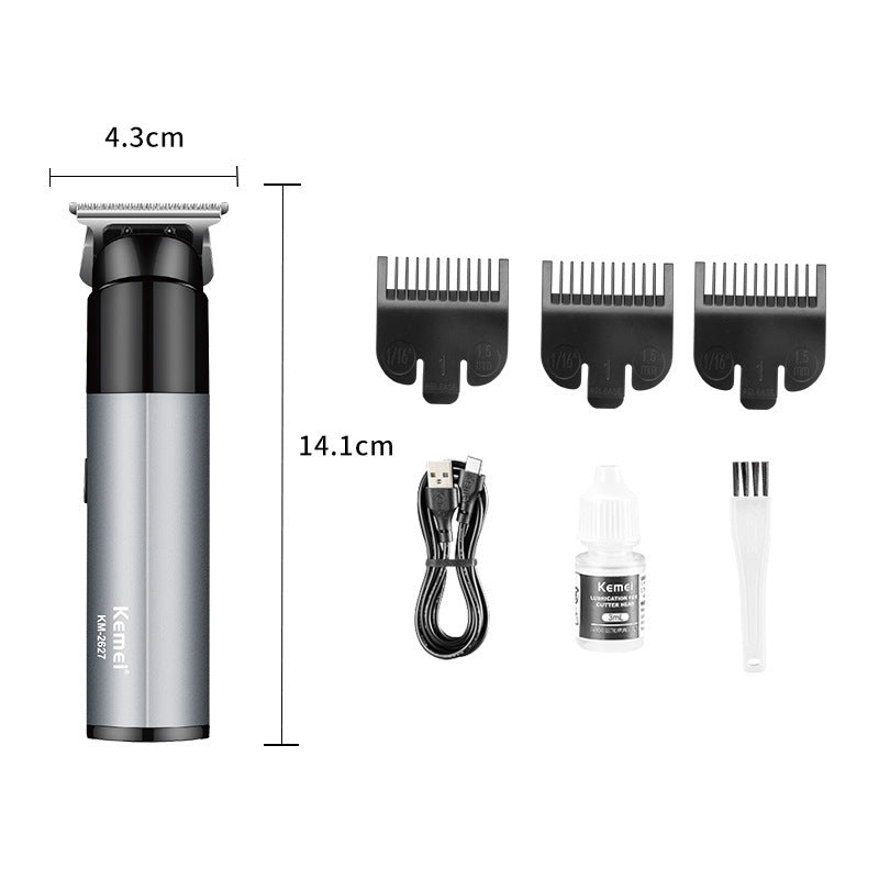 Kemei Mini Hair Trimmer - Compact LCD Display Electric Clipper