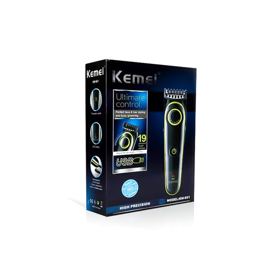 Kemei Professional Engraved Electric Clipper - Salon & Home Hair Cutting