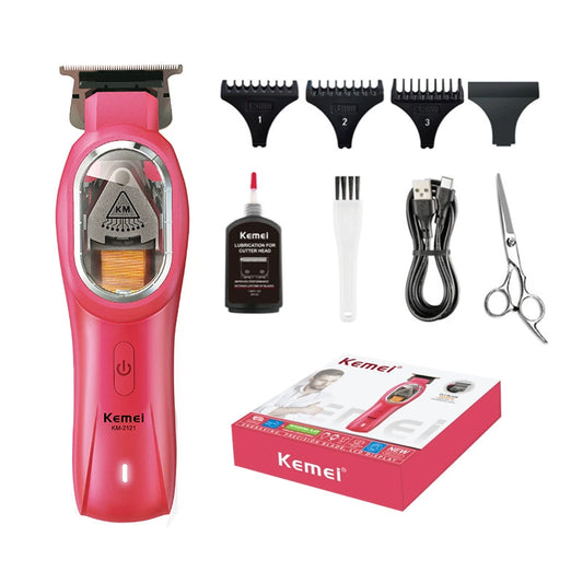 Kemei Professional Barber Shears & Trimmers - High-Speed Engraving Scissors, Digital Electric Clippers for Salon