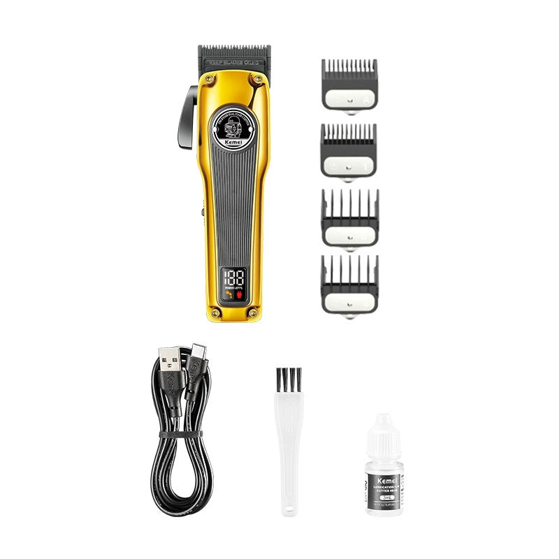 Kemei Pro Clipper - Powder Blades, LCD Display & Fast Charge