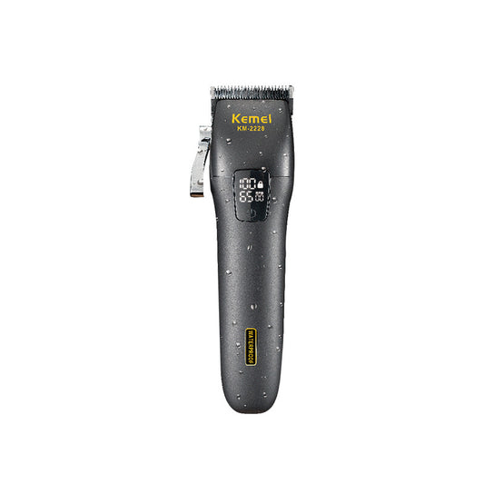 Kemei Digital Display Washable Hair Clippers - Prof Salon Haircut & Carving Tool