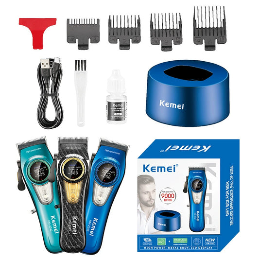 Kemei KM-2242 Professional Head Shaver - Precision Electric Hair Clipper for Bald/Scalp Grooming