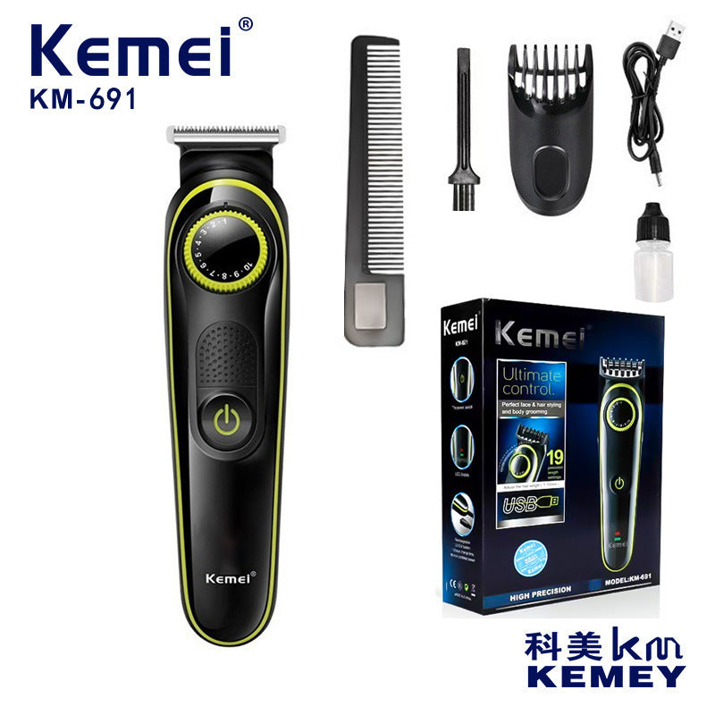Kemei Professional Engraved Electric Clipper - Salon & Home Hair Cutting