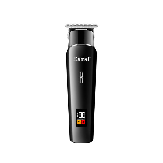 Kemei KM-1113 Clipper - Silent LCD, Oil-Fed & Engraving Trimmer