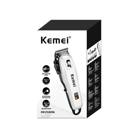 Kemei KM-PG809A Professional Balding Clipper - LCD Electric Shaver for Salon Use