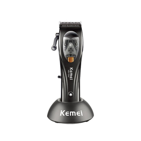 Kemei Salon-Pro Clipper: Fast Charge, Digital Display, Styling & Engraving Tools