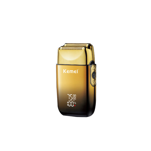 Kemei Mini Reciprocating Shaver - Digital Display, Skin-Friendly for Bald Heads