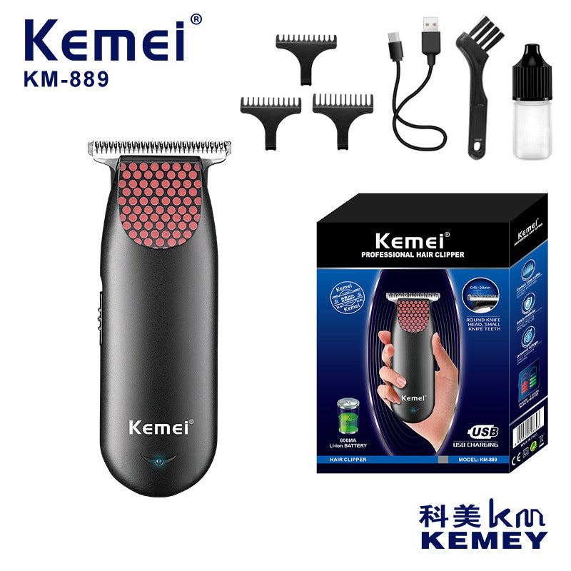 Cross-border Kemei KM-889 Mini Electric Hair Clipper Shaving Sculpting Tool