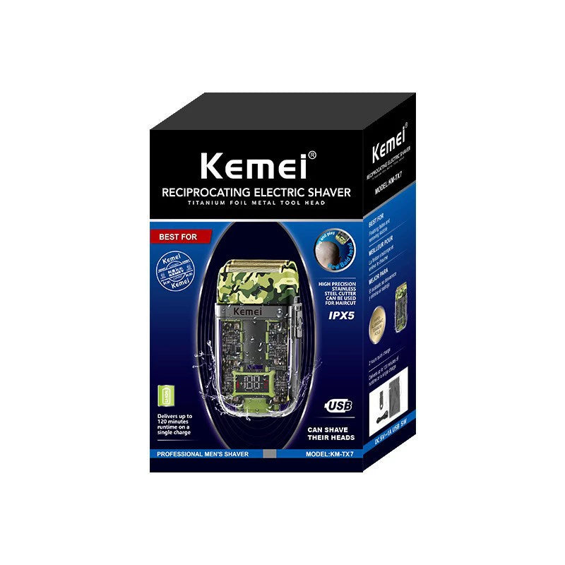 Kemei KM-TX7 Electric Travel Razor for Men