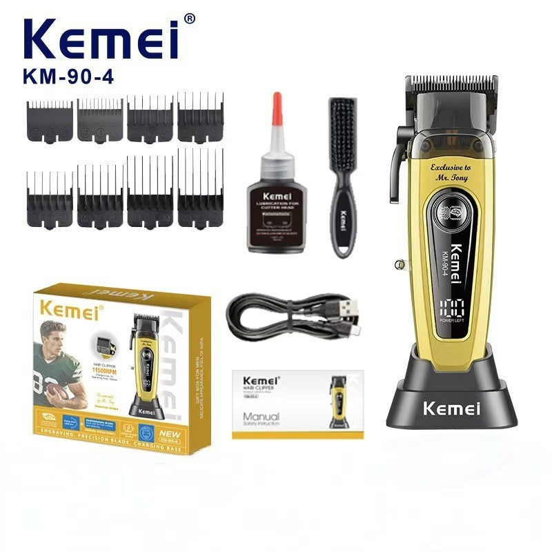 Kemei Professional Hair Clipper with DLC Blade - Men's Salon & Home Use