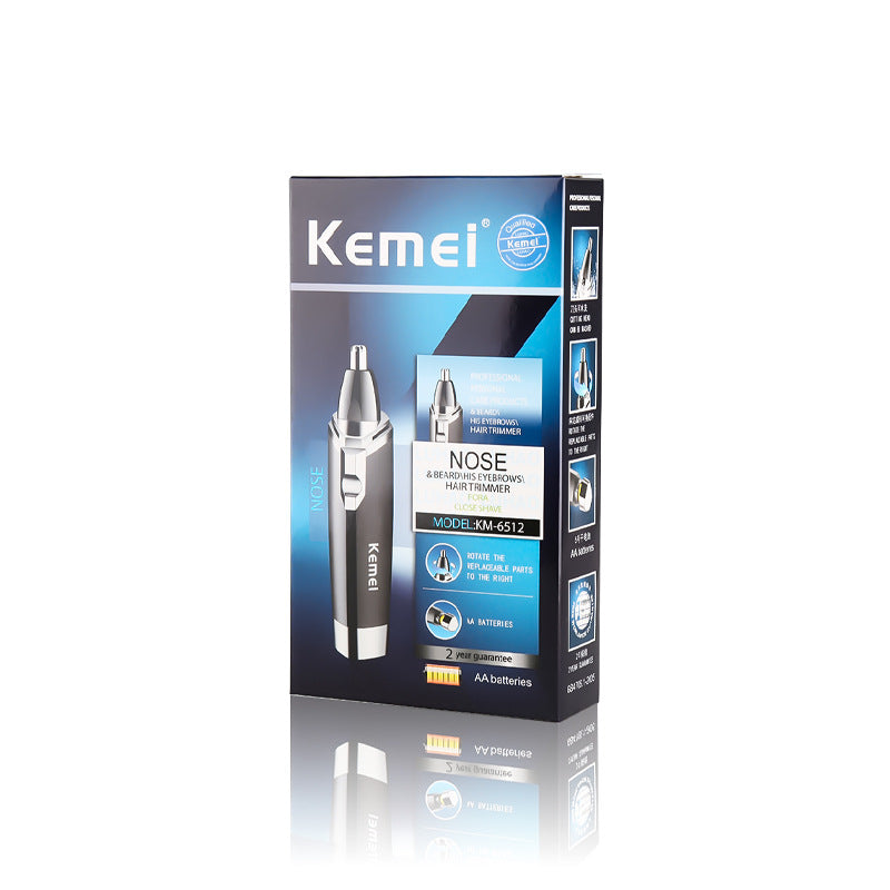 Kemei Electric Nose Hair Trimmer for Men - Battery-Powered Precision