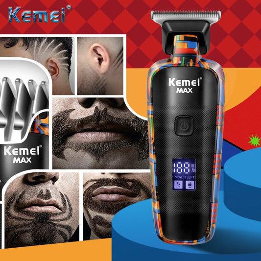 Kemei KM-5090 Graffiti Electric Hair Clipper Shaved Head Artifact Haircut Salon Special