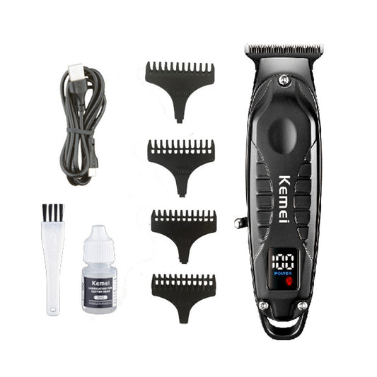KEMEI KM-2288 Hair Clipper - Anti-Slip Grip & LED Display for Salon/Home Use