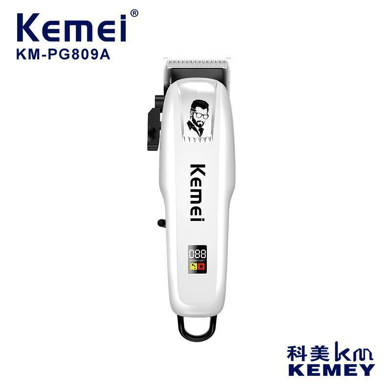 Kemei KM-PG809A Professional Balding Clipper - LCD Electric Shaver for Salon Use