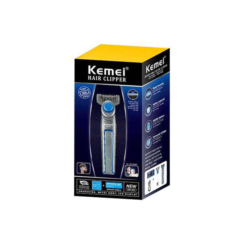 Kemei KM-365 Professional Clipper - High-Power Mini Trimmer with Type-C Fast Charging