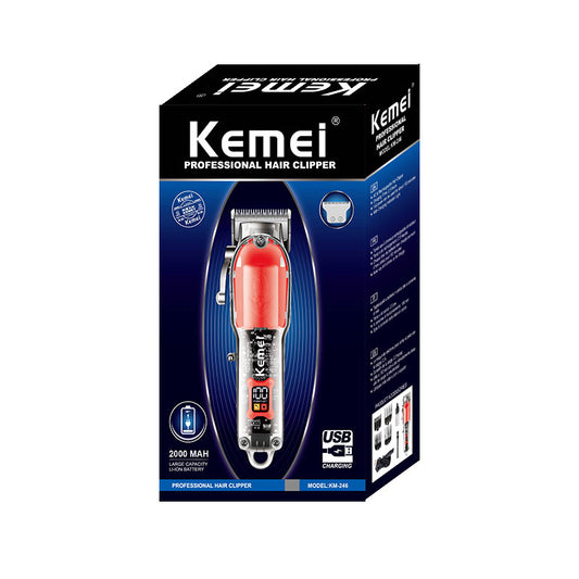 Kemei KM-246 Professional Transparent Electric Hair Clipper for Barbers